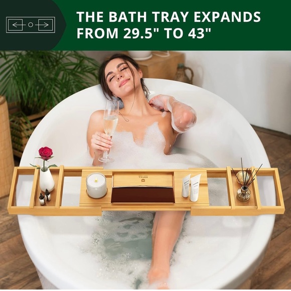 NEW Luxury Bathtub Caddy Tray - Picture 8 of 11
